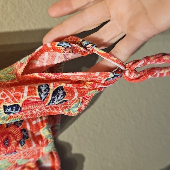 Free People Coral Floral Tank Top Size Medium - Picture 3 of 4